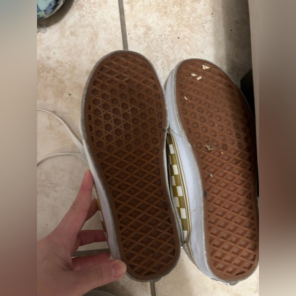 Vans White and Gold Women's Sneakers - Picture 6 of 6